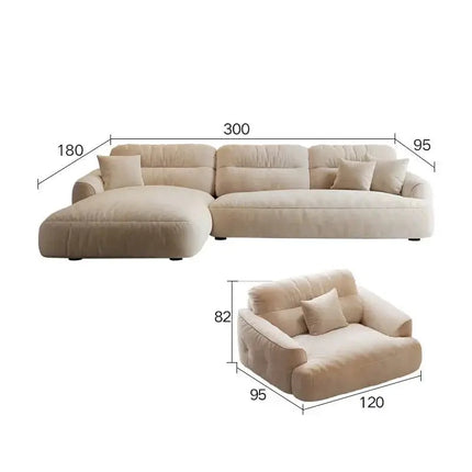 ChandelierDecor - Lazy Modern Sectional Sofa – Para Lounge Velvet Seating
