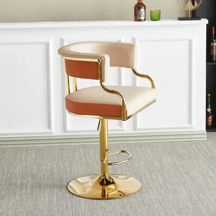 ChandelierDecor - Leather Bar Stool – Swivel, Adjustable • Kitchen