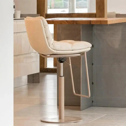 ChandelierDecor - Leather Bar Stool – Swivel, Adjustable