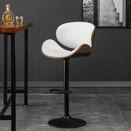 ChandelierDecor - Leather Oak Bar Stool