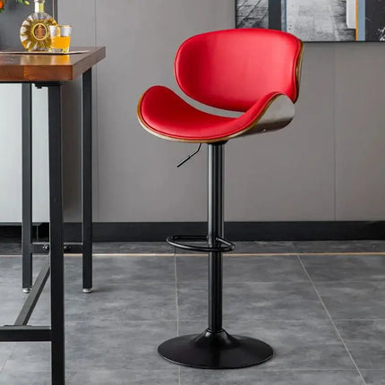 ChandelierDecor - Leather Oak Bar Stool