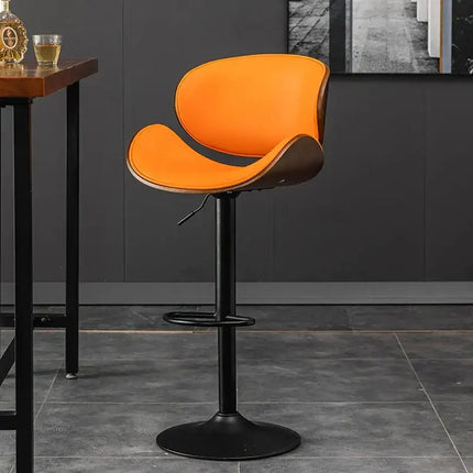 ChandelierDecor - Leather Oak Bar Stool