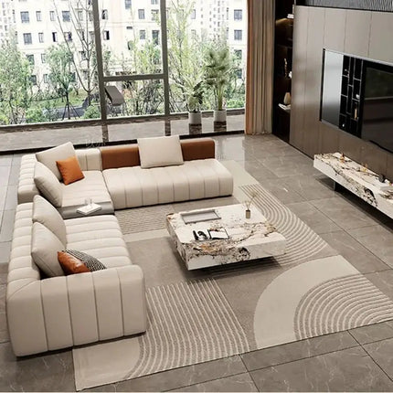 ChandelierDecor - Leather Sectional Sofa – Sleeper