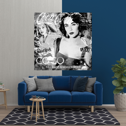 ChandelierDecor - Liz Taylor and Marilyn Coco Milano Canvas Wall Art