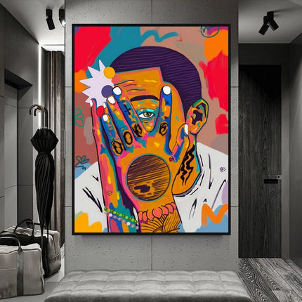 ChandelierDecor - Mac Miller Singer Graffiti Hip Hop Canvas Wall Art