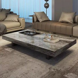 ChandelierDecor - Marble Block Coffee Table – Rectangular Stone Design
