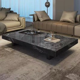 ChandelierDecor - Marble Block Coffee Table – Rectangular Stone Design