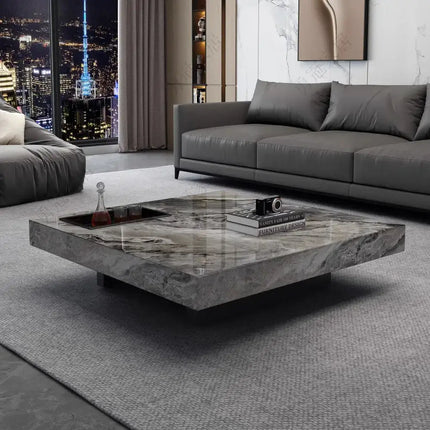 ChandelierDecor - Marble Gloss Coffee Table – Modern European & American Style