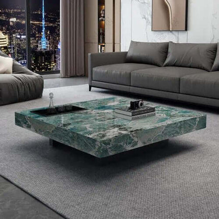 ChandelierDecor - Marble Gloss Coffee Table – Modern European & American Style