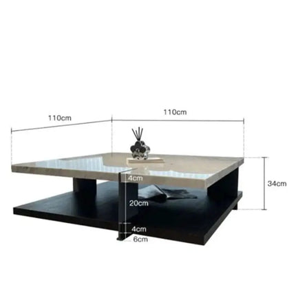 ChandelierDecor - Marble Slab Coffee Table – Natural Marble & Wood