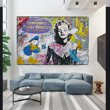 ChandelierDecor - Marilyn Canvas Wall Art: Gentleman Prefer Blondes