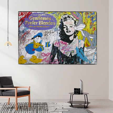 ChandelierDecor - Marilyn Canvas Wall Art: Gentleman Prefer Blondes