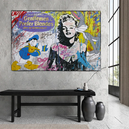 ChandelierDecor - Marilyn Canvas Wall Art: Gentleman Prefer Blondes