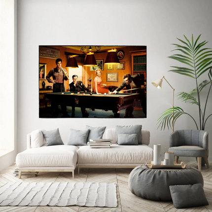 ChandelierDecor - Marilyn, Elvis and James Dean Canvas Art: Snooker