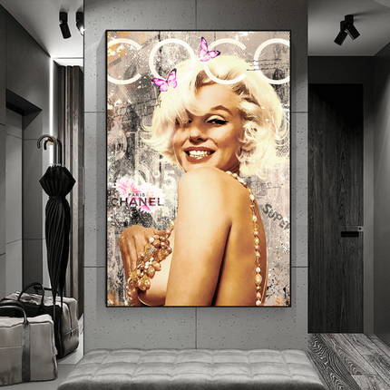 ChandelierDecor - Marilyn Monroe Canvas Wall Art: COCO Milano Masterpiece