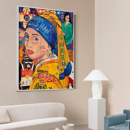 ChandelierDecor - Milkmaid Queen Graffiti Canvas Wall Art