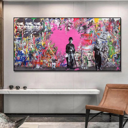 ChandelierDecor - Modern Graffiti Street Art Love Canvas Print - Pop Art Home Decor