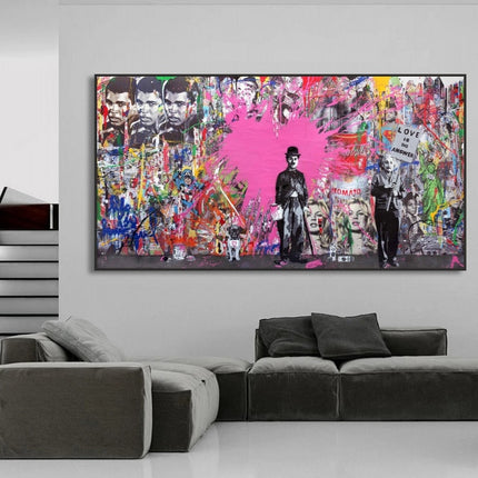 ChandelierDecor - Modern Graffiti Street Art Love Canvas Print - Pop Art Home Decor