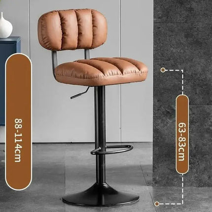 ChandelierDecor - Modern High Counter Bar Stools for Dining - AA Design Comfort Backrest Chairs