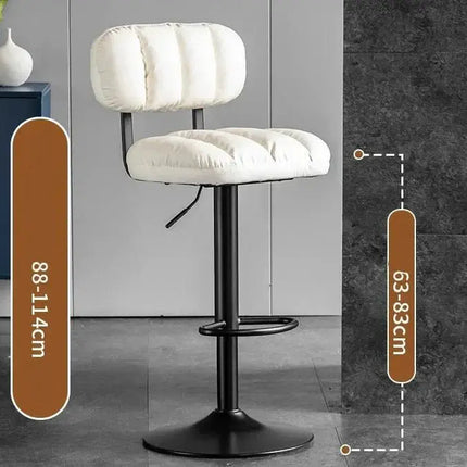 ChandelierDecor - Modern High Counter Bar Stools for Dining - AA Design Comfort Backrest Chairs