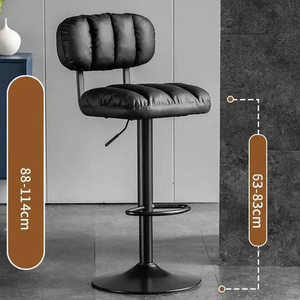 ChandelierDecor - Modern High Counter Bar Stools for Dining - AA Design Comfort Backrest Chairs