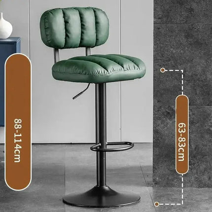 ChandelierDecor - Modern High Counter Bar Stools for Dining - AA Design Comfort Backrest Chairs