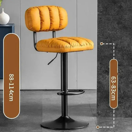 ChandelierDecor - Modern High Counter Bar Stools for Dining - AA Design Comfort Backrest Chairs