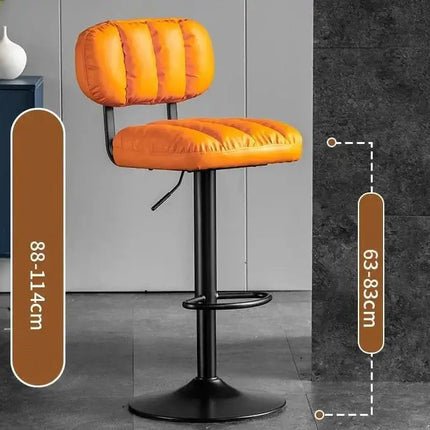 ChandelierDecor - Modern High Counter Bar Stools for Dining - AA Design Comfort Backrest Chairs