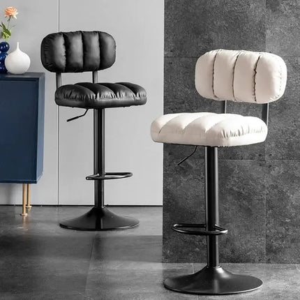 ChandelierDecor - Modern High Counter Bar Stools for Dining - AA Design Comfort Backrest Chairs