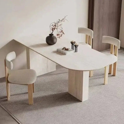 ChandelierDecor - Modern Rock Slab Dining Table Set – Dining Room