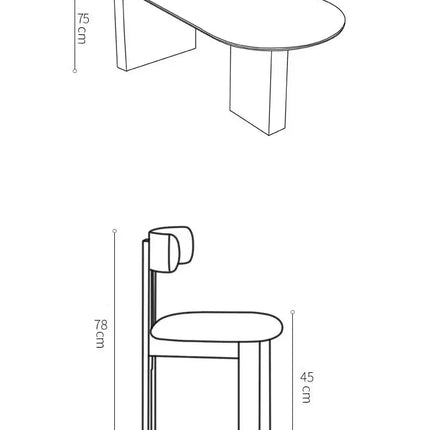 ChandelierDecor - Modern Rock Slab Dining Table Set – Dining Room