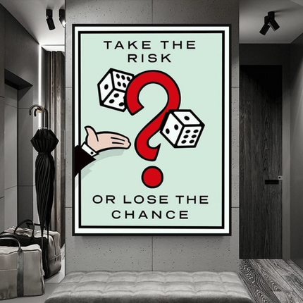 ChandelierDecor - Monopoly Canvas Wall Art: Take the Risk Game Enthusiasts