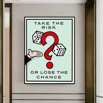 ChandelierDecor - Monopoly Canvas Wall Art: Take the Risk Game Enthusiasts