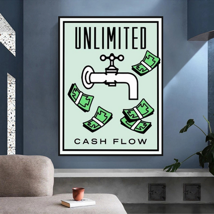 ChandelierDecor - Monopoly Canvas Wall Art for Enhancing Cash Flow