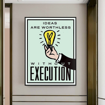 ChandelierDecor - Monopoly Ideas are worthless Card Canvas Wall Art