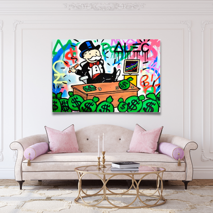 ChandelierDecor - Monopoly Millionaire Canvas Wall Art by Alec Monopoly