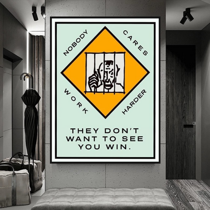 ChandelierDecor - Monopoly They dont want to let you win Card Canvas Wall Art