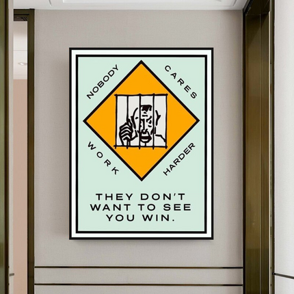 ChandelierDecor - Monopoly They dont want to let you win Card Canvas Wall Art
