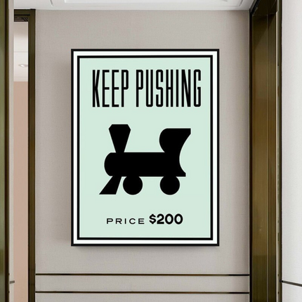 ChandelierDecor - Monopoly Wall Art: Experience the Keep Pushing Classic Game