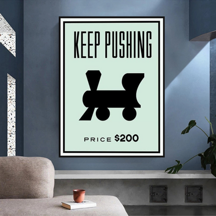 ChandelierDecor - Monopoly Wall Art: Experience the Keep Pushing Classic Game