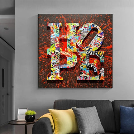 ChandelierDecor - Motivational Graffiti Art Print on Canvas - Street Art Home Decor