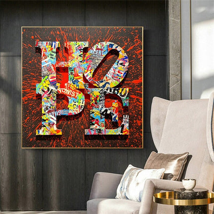 ChandelierDecor - Motivational Graffiti Art Print on Canvas - Street Art Home Decor