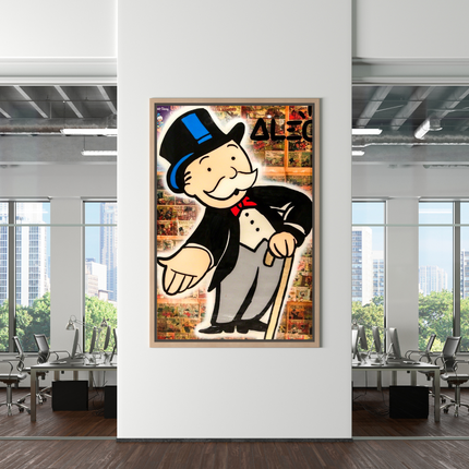 ChandelierDecor - Mr Monopoly Canvas Wall Art: Money Magician Exclusive
