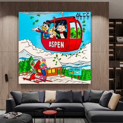 ChandelierDecor - Mr Monopoly Canvas Wall Art: Showcase the Iconic Swiss Alps