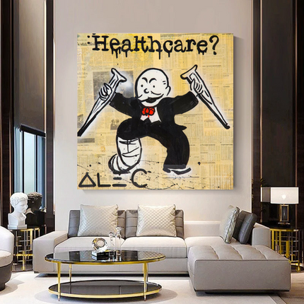 ChandelierDecor - Mr Monopoly Canvas Wall Art: Transformative Healthcare