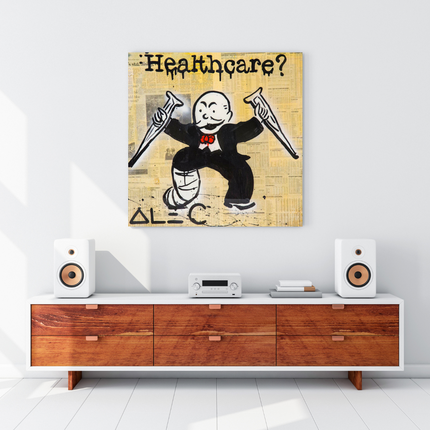 ChandelierDecor - Mr Monopoly Canvas Wall Art: Transformative Healthcare