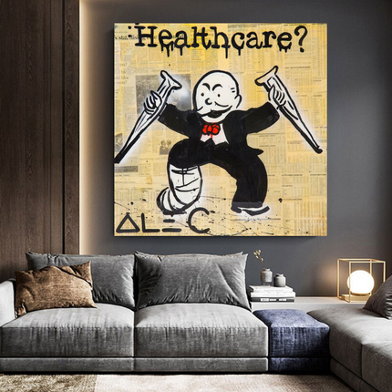 ChandelierDecor - Mr Monopoly Canvas Wall Art: Transformative Healthcare