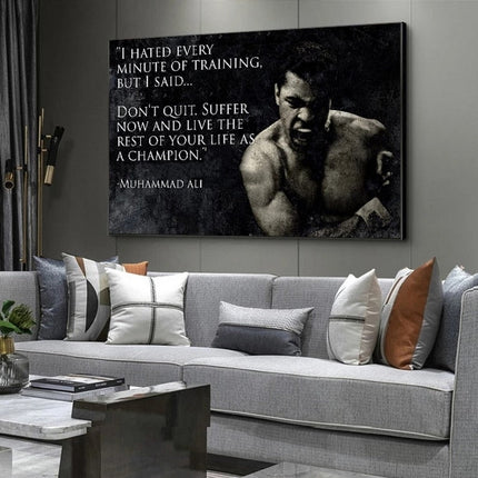 ChandelierDecor - Muhammad Ali Canvas Inspirational Wall Art for Living Room Decor