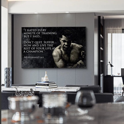 ChandelierDecor - Muhammad Ali Canvas Inspirational Wall Art for Living Room Decor
