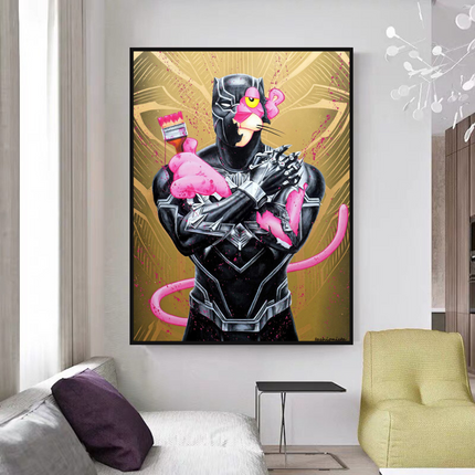ChandelierDecor - Nostalgic Pink Panther - Vibrant Cartoon Print